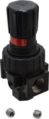 Parker - 3/4 NPT Port, 90 CFM, Zinc Standard Regulator - 2 to 125 psi Range, 250 Max psi Supply Pressure, 1/4" Gauge Port Thread, 3-1/4" Wide x 6.4" High - Benchmark Tooling