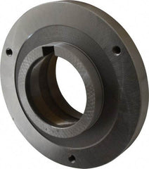 Bison - Adapter Back Plate for 8" Diam Self Centering Lathe Chucks - L-1 Mount, 4-1/8" Through Hole Diam, 6.93mm ID, 7.87" OD, 0.79" Flange Height, Steel - Benchmark Tooling