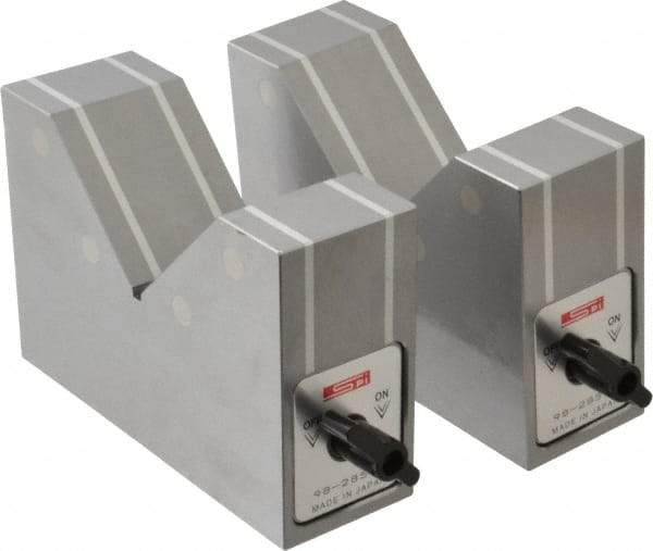 SPI - 90mm Max Capacity, 90° Angle, V-Block - 150mm Long x 50mm Wide x 100mm High, Sold as Matched Pair - Benchmark Tooling