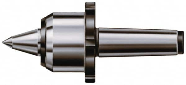 Rohm - MT4 Taper Shank, 2.66" Head Diam Live Center - 7,000 Max RPM, 2.86" Head Length, 1.26" Point Diam, 1.732" Point Len, 2,200 Lb Max Workpc, 8.9" OAL, Long Point - Benchmark Tooling