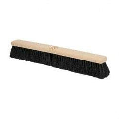 PRO-SOURCE - 24" General Purpose Polypropylene Push Broom - 3" Bristle Length, Plastic Block, Bolt-On Handle Connection, Handle Sold Separately - Benchmark Tooling