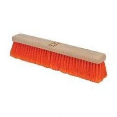 PRO-SOURCE - 18" General Purpose Polypropylene Push Broom - 3" Bristle Length, Plastic Block, Bolt-On Handle Connection, Handle Sold Separately - Benchmark Tooling