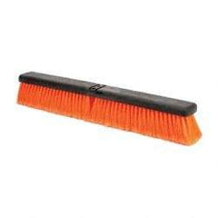 PRO-SOURCE - 24" General Purpose Polypropylene Push Broom - 3" Bristle Length, Plastic Block, Bolt-On Handle Connection, Handle Sold Separately - Benchmark Tooling