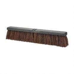 PRO-SOURCE - 24" Heavy Duty Palmyra Push Broom - 4" Bristle Length, Plastic Block, Bolt-On Handle Connection, Handle Sold Separately - Benchmark Tooling