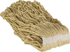 PRO-SOURCE - 1-1/4" White Head Band, Large Blended Fiber Cut End Mop Head - 4 Ply, Clamp Jaw Connection, Use for General Purpose - Benchmark Tooling