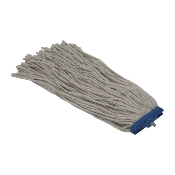 PRO-SOURCE - 1" White Head Band, Large Cotton Cut End Mop Head - 4 Ply, Screw On Connection, Use for Heavy Duty Floor Cleaning - Benchmark Tooling