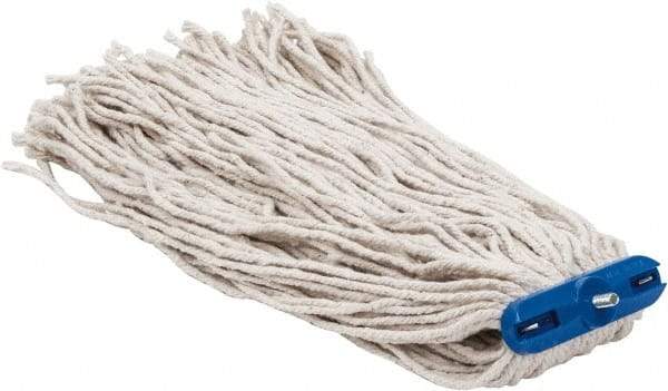 PRO-SOURCE - 1" White Head Band, X-Large Cotton Cut End Mop Head - 4 Ply, Screw On Connection, Use for Heavy Duty Floor Cleaning - Benchmark Tooling