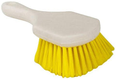 PRO-SOURCE - 1-1/2" Bristle Length, Polypropylene Utility Scrub Brush - 8-1/2" OAL, Plastic Block - Benchmark Tooling