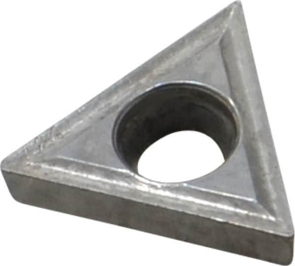 Interstate - TCGT321 Grade I55 Carbide Turning Insert - TiN Finish, 60° Triangle, 3/8" Inscr Circle, 1/8" Thick, 1/64" Corner Radius - Benchmark Tooling