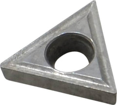 Interstate - TCGT321 Grade I55 Carbide Turning Insert - TiN Finish, 60° Triangle, 3/8" Inscr Circle, 1/8" Thick, 1/64" Corner Radius - Benchmark Tooling