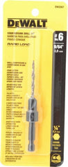 DeWALT - #6 Cutter Diam, 9/64" Drill Compatibility, Adjustable Depth Drill Countersink - Benchmark Tooling