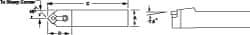 Dorian Tool - MSDN, Neutral Cut, 0° Lead Angle, 1-1/4" Shank Height x 1-1/4" Shank Width, Negative Rake Indexable Turning Toolholder - 6" OAL, SN..64. Insert Compatibility, Series Multi-Option - Benchmark Tooling