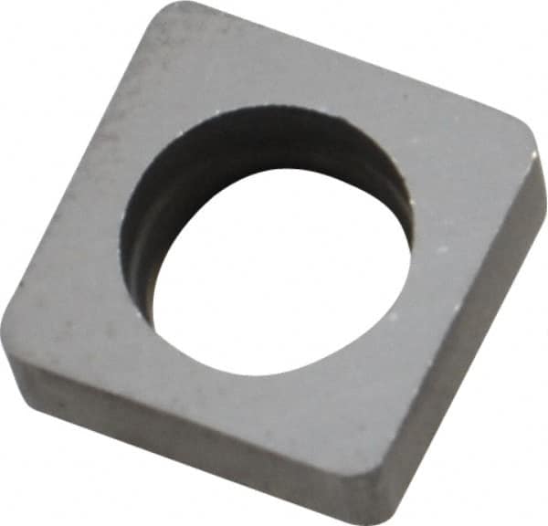 Made in USA - 3/8" Inscribed Circle, Square Shim for Indexables - Carbide, 1/8" Thick, ISSN Shim Style, Negative Rake - Benchmark Tooling