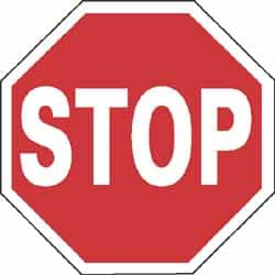 NMC - "Stop", 24" Wide x 24" High, Aluminum Stop & Yield Signs - 0.08" Thick, White on Red, Engineer Grade Reflectivity, Octagon, Post Mount - Benchmark Tooling