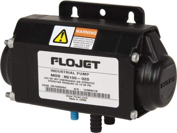 FloJet - 3/8" NPT, Nonmetallic, Air Operated Diaphragm Pump - Viton Diaphragm, Acetal Coplymer Housing - Benchmark Tooling