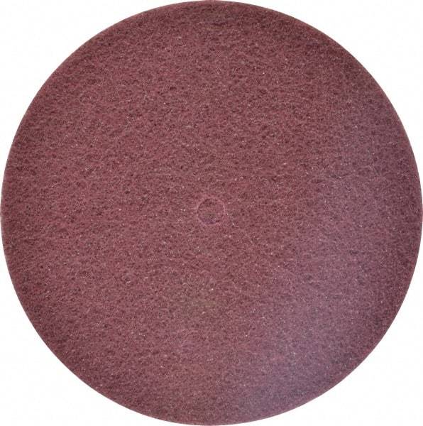 3M - 8" Fine Grade Aluminum Oxide Deburring Disc - 1/2" Center Hole, Arbor Connection, Maroon, 3,000 Max RPM - Benchmark Tooling
