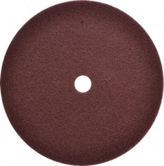 3M - 12" Fine Grade Aluminum Oxide Deburring Disc - 1-1/4" Center Hole, Arbor Connection, Maroon, 1,900 Max RPM - Benchmark Tooling