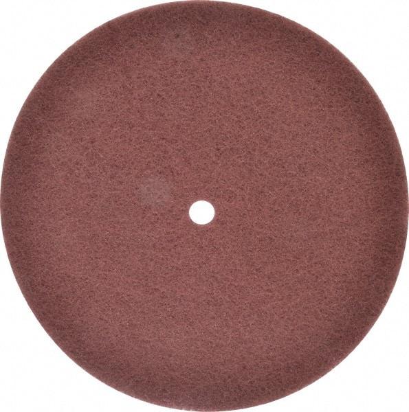 3M - 12" Very Fine Grade Aluminum Oxide Deburring Disc - 3/4" Center Hole, Arbor Connection, Maroon, 1,900 Max RPM - Benchmark Tooling