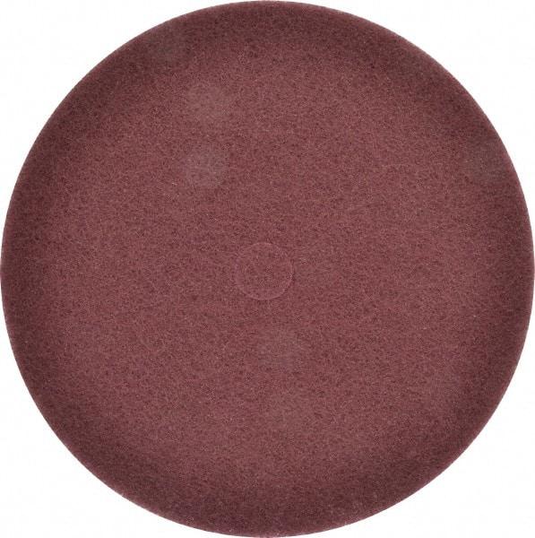 3M - 12" Very Fine Grade Aluminum Oxide Deburring Disc - 1-1/4" Center Hole, Arbor Connection, Maroon, 1,900 Max RPM - Benchmark Tooling