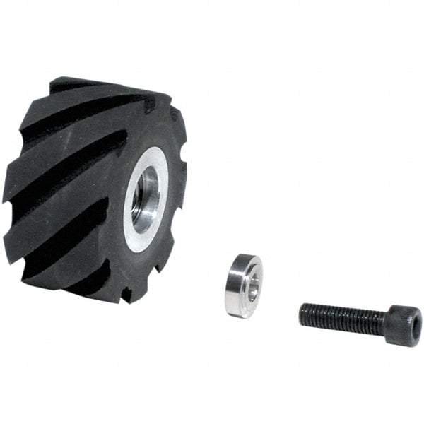 Dynabrade - 2" Diam x 1" Wide Contact Wheel - Standard, 70 Duro Urethane Face - Benchmark Tooling