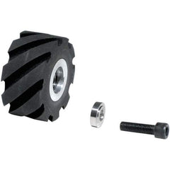 Dynabrade - 2" Diam x 1" Wide Contact Wheel - Standard, 70 Duro Urethane Face - Benchmark Tooling