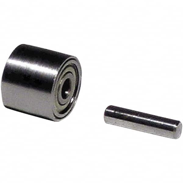 Dynabrade - 7/16" Diam x 3/8" Wide Contact Wheel - Crowned, Steel Face - Benchmark Tooling