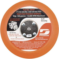 Dynabrade - 6" Diam Hook & Loop Disc Backing Pad - Soft Density, 13,000 RPM - Benchmark Tooling