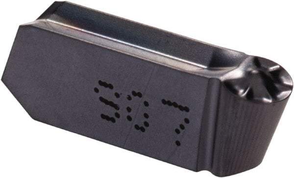 Iscar - 400200GIPY Grade IC907, 4mm Cutting Width Carbide Grooving Insert - Neutral, 2mm Corner Radius, TiAlN Finish - Benchmark Tooling