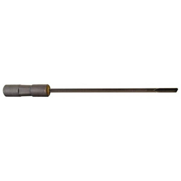 Made in USA - 25/64", 18" Flute Length, 19" Depth of Cut, Carbide-Tipped Shank, Single Flute Gun Drill - Benchmark Tooling