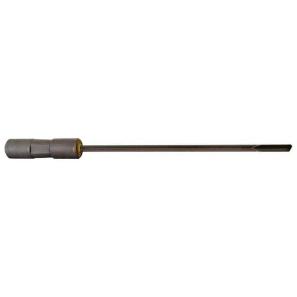 Made in USA - 1/2", 32" Flute Length, 33" Depth of Cut, Carbide-Tipped Shank, Single Flute Gun Drill - Benchmark Tooling