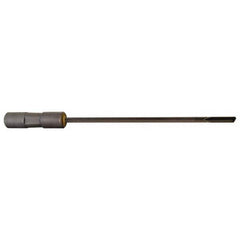 Made in USA - 1/2", 32" Flute Length, 33" Depth of Cut, Carbide-Tipped Shank, Single Flute Gun Drill - Benchmark Tooling