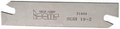 Iscar - 3/4" Blade Height, 1/16" Blade Width, 3.3858" OAL, Right Hand Cut, Double End Indexable Cut-Off Blade - SGIH Blade, Self Grip Series - Benchmark Tooling