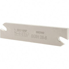 Iscar - 1.0236" Blade Height, 0.2047" Blade Width, 4.3307" OAL, Right Hand Cut, Double End Indexable Cut-Off Blade - SGIH Blade, Self Grip Series - Benchmark Tooling