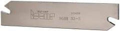 Iscar - 1.2598" Blade Height, 0.1575" Blade Width, 5.9055" OAL, Right Hand Cut, Double End Indexable Cut-Off Blade - SGIH Blade, Self Grip Series - Benchmark Tooling