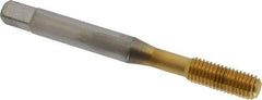 OSG - 1/4-28 UNF H6 Thread Limit Bottoming Thread Forming Tap - Cobalt, TiN Finish, 2-1/2" OAL, 1" Thread Length, Right Hand Thread, Series HY-PRO NRT - Benchmark Tooling