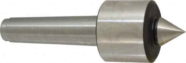 Royal Products - MT4 Taper Shank, 2.45" Head Diam 5,740 Lb Capacity Live Center - 4,500 Max RPM, 2.03" Head Length, 1-1/8" Point Diam, 1-3/16" Point Len, 750 Lb Max Workpc, 7-11/16" OAL, Standard Point - Benchmark Tooling