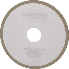 Norton - 6" Diam x 1-1/4" Hole x 1/8" Thick, 220 Grit Surface Grinding Wheel - Diamond, Type 1A1, Very Fine Grade, Resinoid Bond - Benchmark Tooling