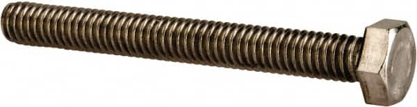 Value Collection - 5/16-18 UNC, 2-3/4" Length Under Head Hex Head Cap Screw - Fully Threaded, Grade 316 Stainless Steel, Uncoated, 1/2" Hex - Benchmark Tooling