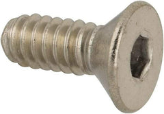 Value Collection - #10-24 UNC Hex Socket Drive, 82° Flat Screw - Grade 316 Stainless Steel, 1/2" OAL - Benchmark Tooling