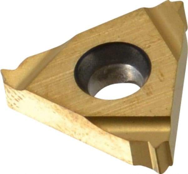 Hertel - 16IR Internal Right Hand ISO Laydown Threading Insert - Grade HG330TR, TiN Coated Carbide, 3/8" Inscribed Circle - Benchmark Tooling