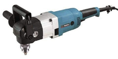 Makita - 1/2" Keyed Chuck, 300 & 1,200 RPM, Angled Handle Electric Drill - 10 Amps, 115 Volts, Reversible, Includes Chuck Key, Drill Chuck, Hex Wrench, Key Holder, Side Handle, Tool Case - Benchmark Tooling