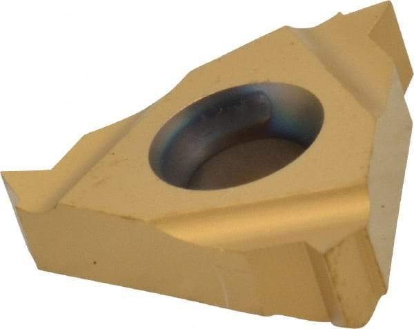 Carmex - 16ER External Right Hand 14 NPT Laydown Threading Insert - Grade MXC, TiN Coated Carbide - Benchmark Tooling