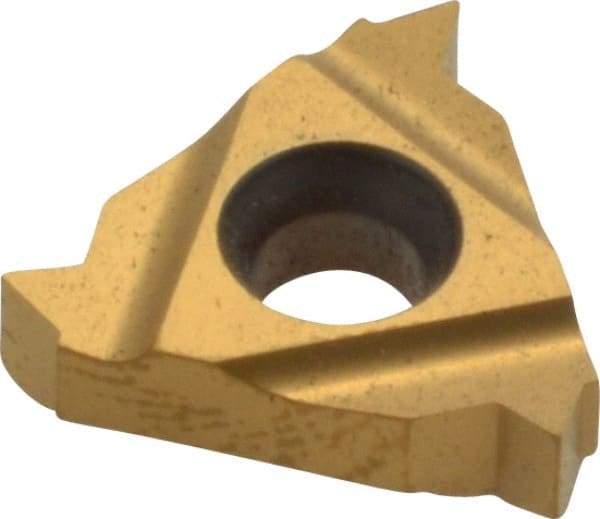 Carmex - 16ER External Right Hand 11.5 NPT Laydown Threading Insert - Grade MXC, TiN Coated Carbide - Benchmark Tooling