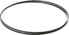 Starrett - 4 TPI, 7' 8" Long x 1/4" Wide x 0.025" Thick, Welded Band Saw Blade - Carbon Steel, Toothed Edge, Raker Tooth Set, Flexible Back, Contour Cutting - Benchmark Tooling