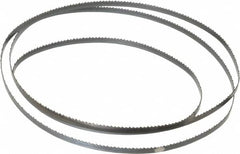 Starrett - 10 TPI, 4' 8-1/2" Long x 1/4" Wide x 0.025" Thick, Welded Band Saw Blade - Carbon Steel, Toothed Edge, Raker Tooth Set, Flexible Back, Contour Cutting - Benchmark Tooling