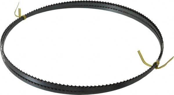 Starrett - 4 TPI, 16' Long x 3/8" Wide x 0.025" Thick, Welded Band Saw Blade - Carbon Steel, Toothed Edge, Raker Tooth Set, Flexible Back, Contour Cutting - Benchmark Tooling