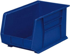 Akro-Mils - 60 Lb. Load Capacity, 18" Deep, Blue Polymer Hopper Stacking Bin - 10" High x 11" Wide x 18" Long - Benchmark Tooling