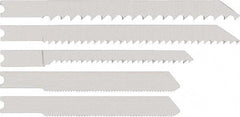 DeWALT - 15 Piece, 3" to 4" Long, 5 to 12 Teeth per Inch, Bi-Metal Jig Saw Blade Set - Toothed Edge, U-Shank - Benchmark Tooling