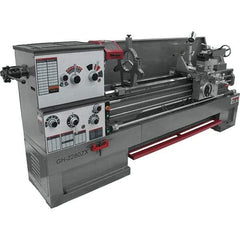 Jet - 22" Swing, 80" Between Centers, 230/460 Volt, Triple Phase Engine Lathe - 7MT Taper, 10 hp, 25 to 1,800 RPM, 3-1/8" Bore Diam, 40" Deep x 48-7/8" High x 136-1/8" Long - Benchmark Tooling