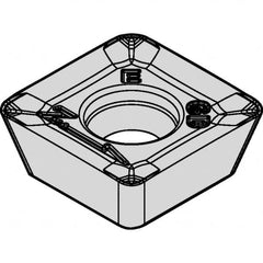 Kennametal - SDET433 Grade KCPK30 Carbide Milling Insert - TiN/TiCN/Al2O3 Finish, 3/16" Thick, 1/2" Inscribed Circle, 1.19mm Corner Radius - Benchmark Tooling